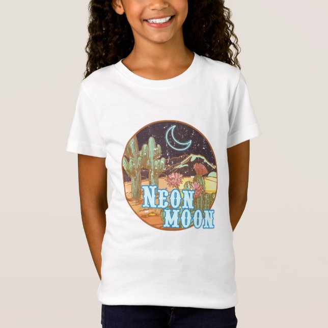 Neon Måne Retro Western T-Shirt (Framsida)