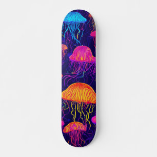 Neon maneter – Futuristiskt fluorescerande skatebo Mini Skateboard Bräda 18,5 Cm
