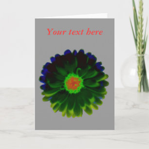 Neon Marigold Anpassningsbar Greeting Card Kort