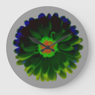 Neon Marigold Wall Clock Stor Klocka