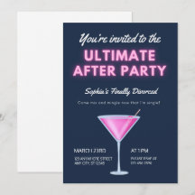 Neon Martini Divorce Party