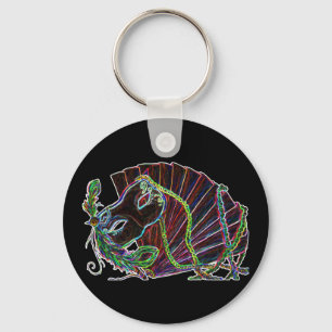 Neon Masqueranyckelkedja Nyckelring