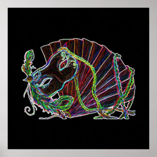 Neon MasqueraPoster Poster