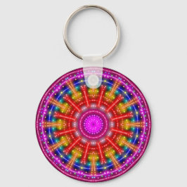 Neon Medallion Nyckelring