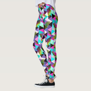 Neon Memphis Stil Triangles Leggings