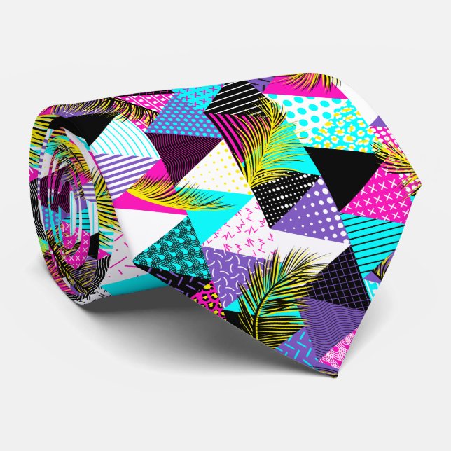 Neon Memphis Stil Triangles Slips (Rullad)