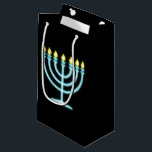 Neon Menorah<br><div class="desc">Blå menorah i neontecknet stil.</div>