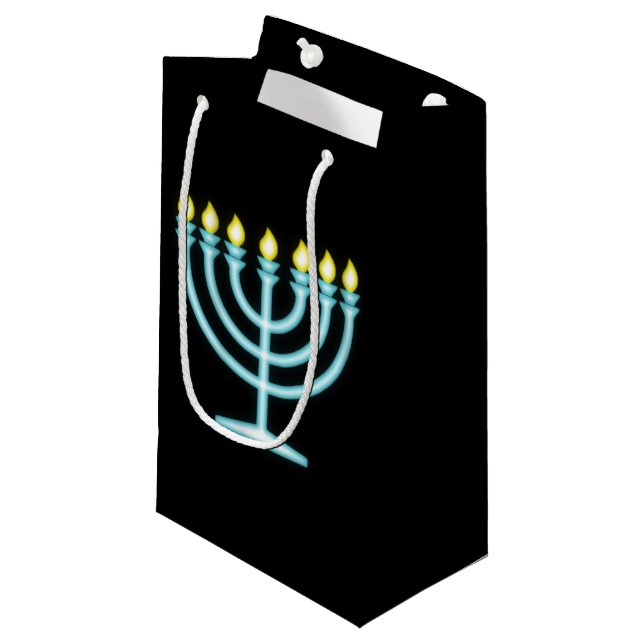 Neon Menorah (Framsidan Vinklad)