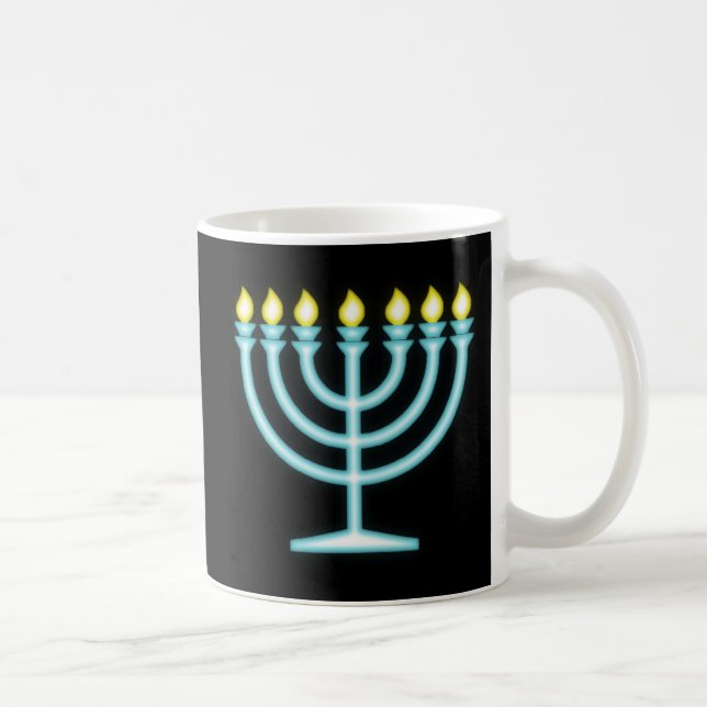 Neon Menorah Kaffemugg (Höger)