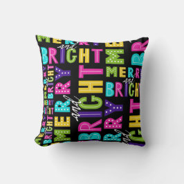 Neon Merry och Bright Kudde