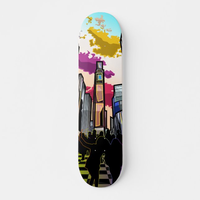 Neon Metropolis Mini Skateboard Bräda 18,5 Cm (Framsida)