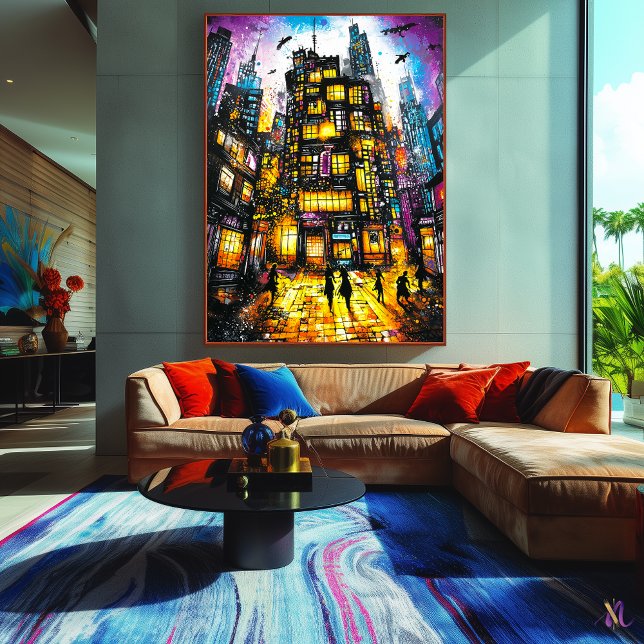 Neon Metropolis - Surreal Urban Nightscape Poster (Skapare uppladdad)