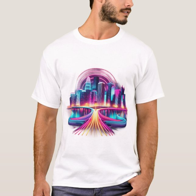 Neon Metropolis T Shirt (Framsida)