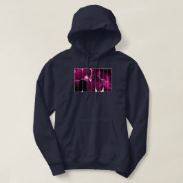 Neon Midnatts Förare Magenta Noir Cinematic Porträ Hoodie