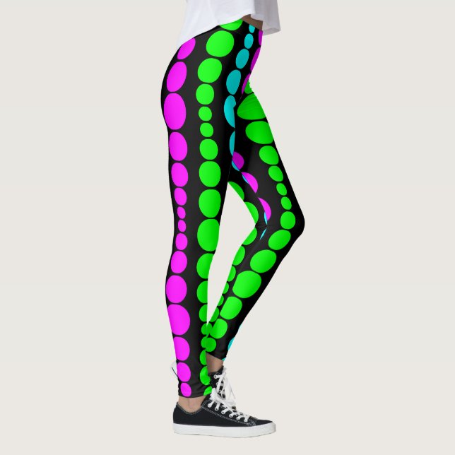 Neon Modern Rectangles Leggings (Höger)