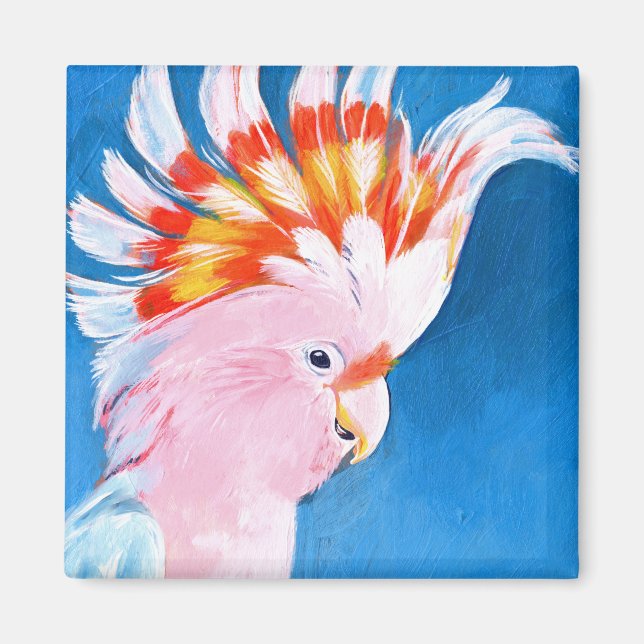 Neon Mohawk - Rosa Cockatoo Magnet (Framsidan)