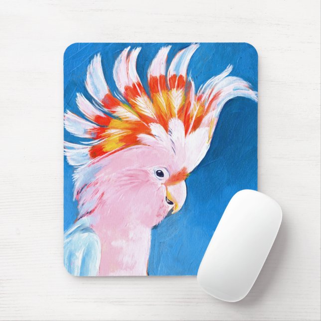 Neon Mohawk - Rosa Cockatoo Musmatta (Med mus)