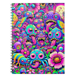 Neon Monster Kryp Anteckningsbok