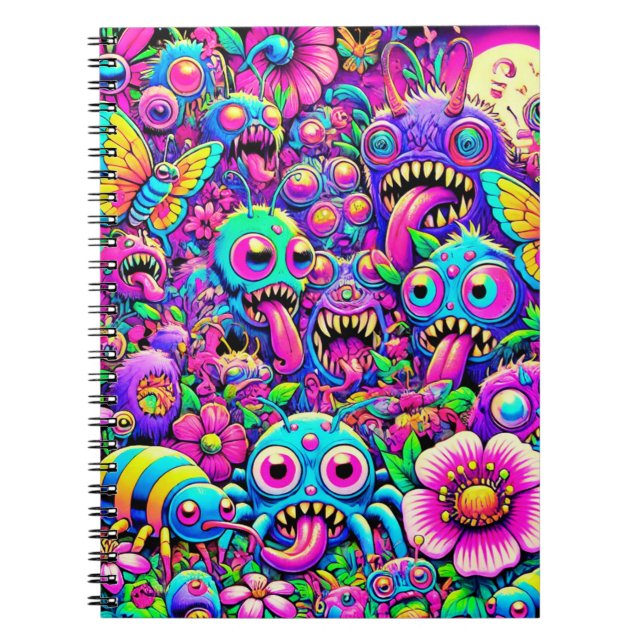 Neon Monster Kryp Anteckningsbok (Framsidan)