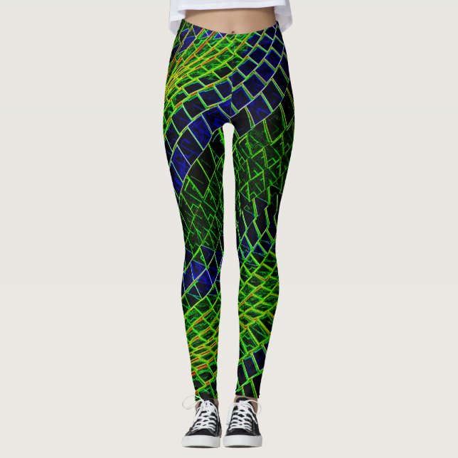 Neon mönster leggings (Framsida)