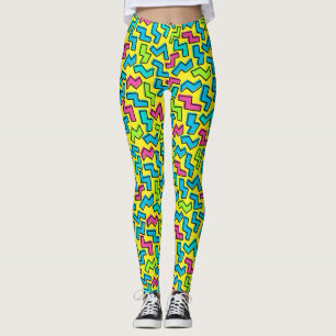 Neon Mönster Leggings