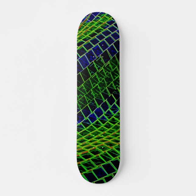 Neon mönster mini skateboard bräda 18,5 cm (Framsida)