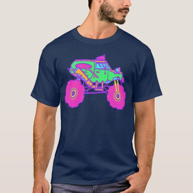Neon Monsterruck girl T Shirt (Framsida)