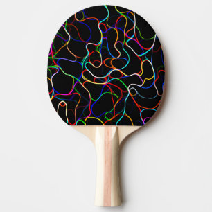 Neon Multifärgad Linjer Pingisracket