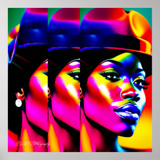 NEON MUSE: Elektrisk Iridescens Poster