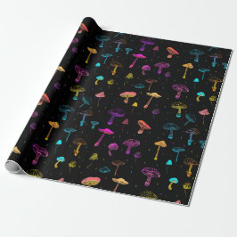 Neon Mushroom Wrapping Papper Presentpapper