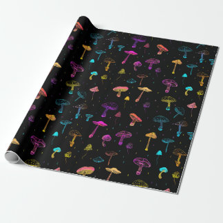Neon Mushroom Wrapping Papper Presentpapper