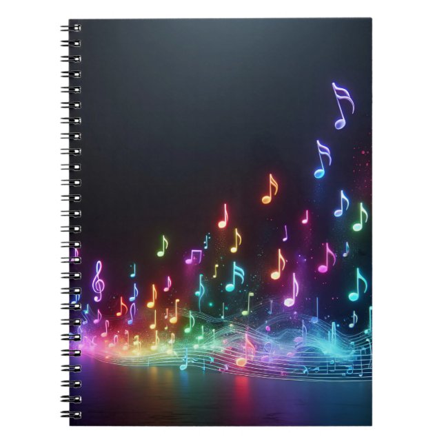 Neon Musik noter Anteckningsbok (Framsidan)