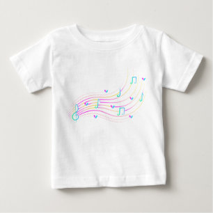 Neon musiknot våg clipart t shirt