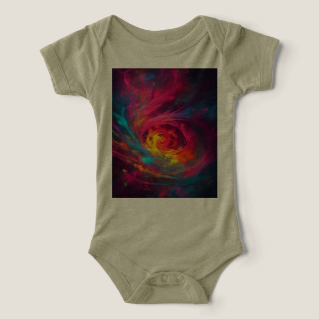 Neon Mystical Swirls Splattered Bellat + Canva Inf T Shirt (Design Framsida)