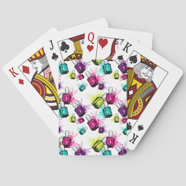 Neon Nagel polska Mönster Casinokort (Baksidan)
