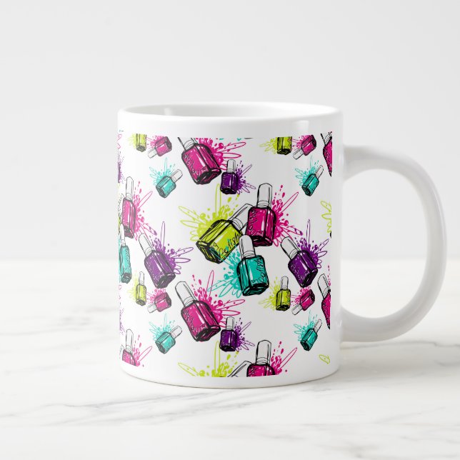 Neon Nagel polska Mönster Jumbo Mugg (Höger)