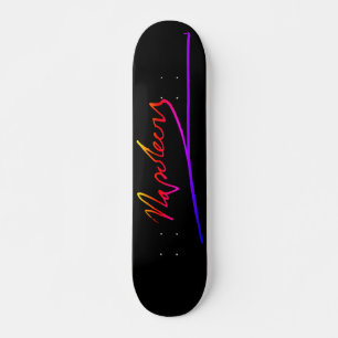 Neon Napoleon namnteckning Mini Skateboard Bräda 18,5 Cm