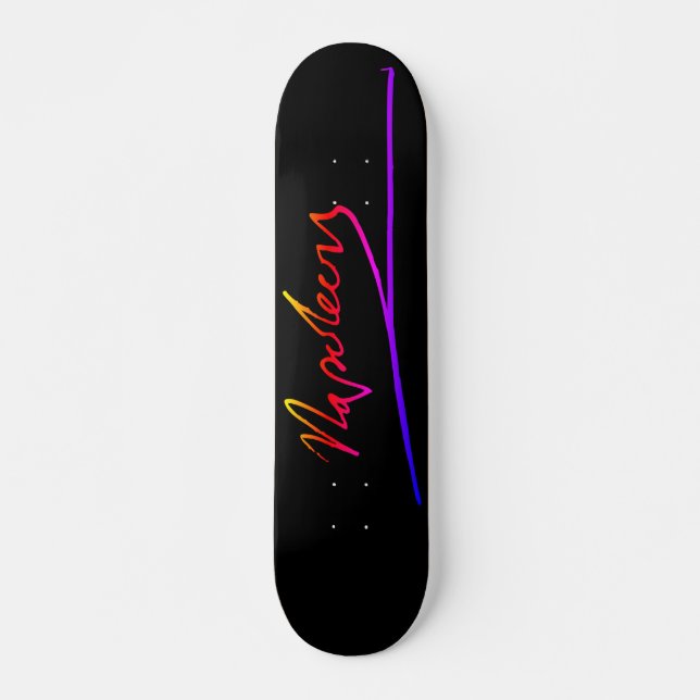 Neon Napoleon namnteckning Mini Skateboard Bräda 18,5 Cm (Framsida)