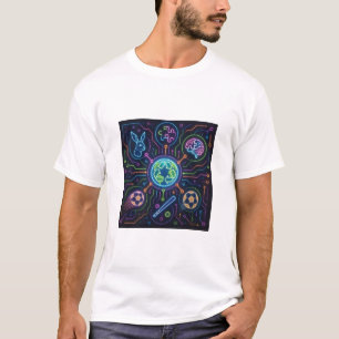 Neon-nätverk: Den globala hållbarhetens synergi T Shirt