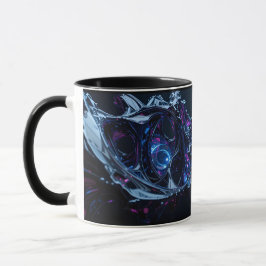 Neon Nexus: Interwoven Techno-Organic Structure Mugg