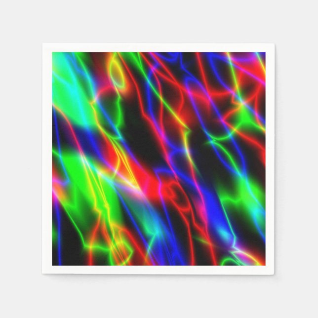 Neon Night Cocktail Napkin Pappersservett (Framsidan)