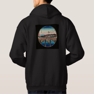 Neon Night Edo: Cyberpunk Nihonbashi & Mount Fuji Hoodie