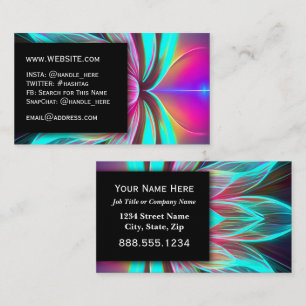 Neon NightClub Electric Professionell Executive Visitkort