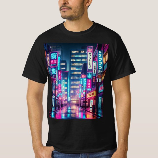 Neon Nights Tokyo Dreams T-shirt (Framsida)