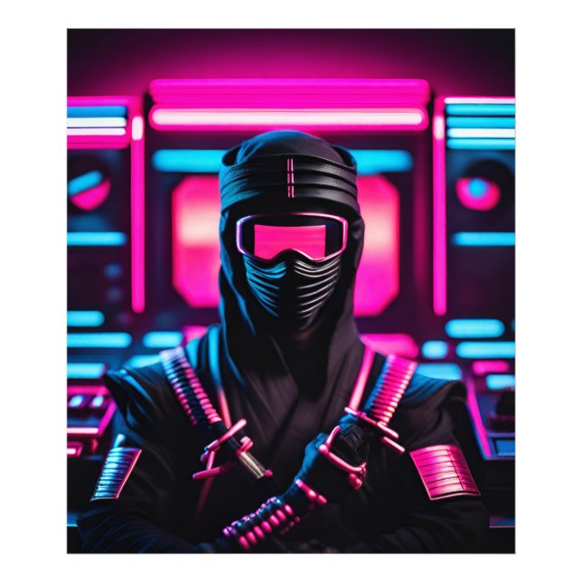 neon ninja fototryck (Framsidan)