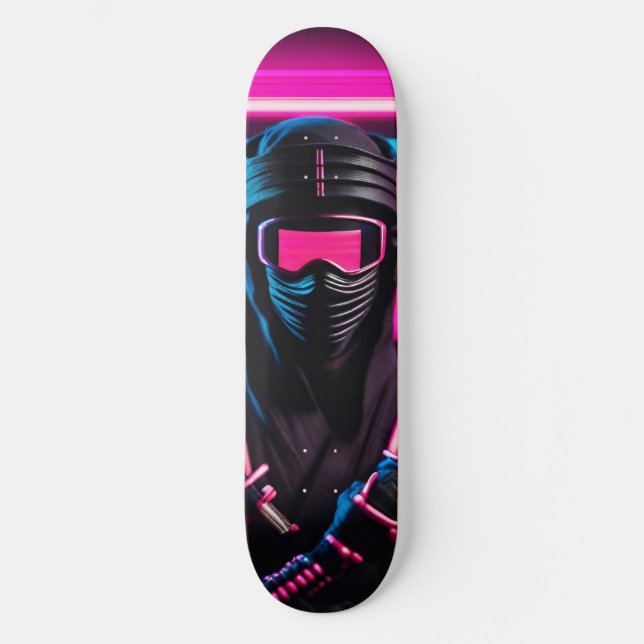 neon ninja mini skateboard bräda 18,5 cm (Framsida)