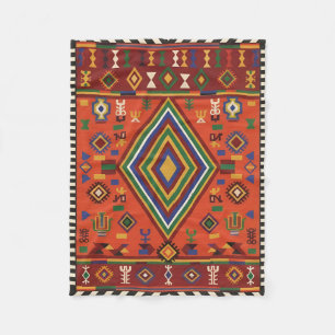 Neon Nomad Soul -Ljuslevande Tribal Geometrisk Gob Fleecefilt
