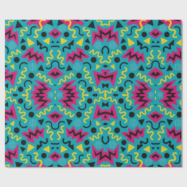 Neon Nostalgia: en fet 90-tal Remix Presentpapper (Platt)