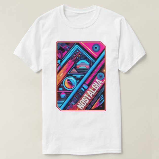 Neon Nostalgia - Vintage vibes T Shirt (Design framsida)