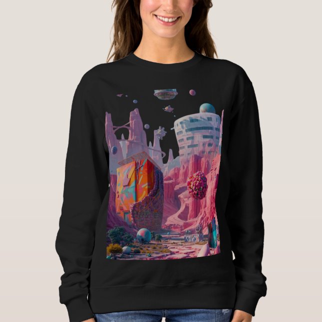 Neon-oasen på Solara-7 T Shirt (Framsida)